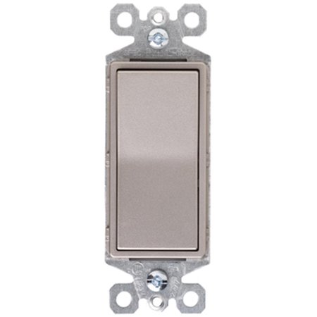YHIOR TM873NICC10 15A Grounded 3 Way Premium Decorator Switch, Nickel Finish YH136310